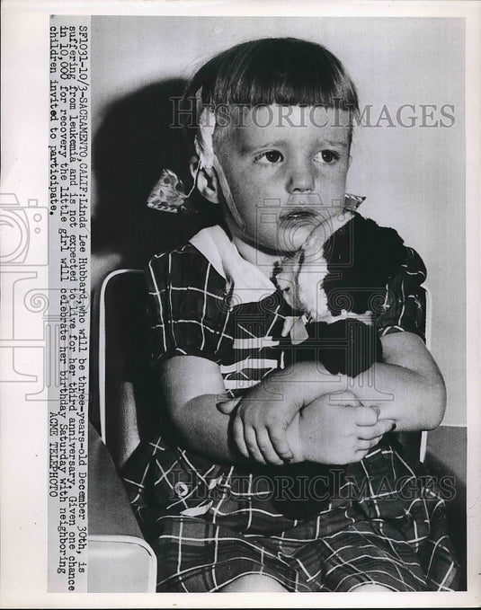 1951 terminally ill girl Linda Lee Hubbard of Sacramento, CA - Historic Images