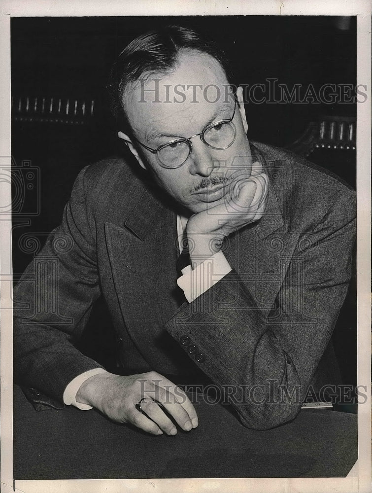 1946 Press Photo Harold C. Havinghurst Northwestern University Expert On Labor - Historic Images