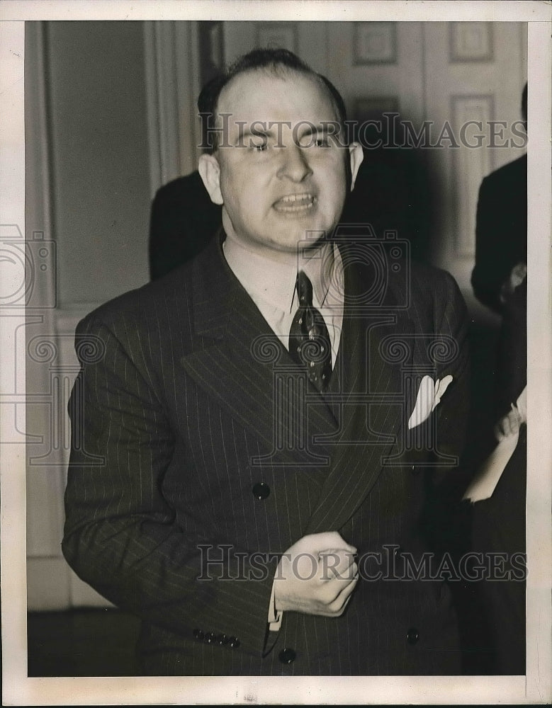 1940 Press Photo Michael Quill, pres. of Transport Workers Union CIO - nea73980 - Historic Images