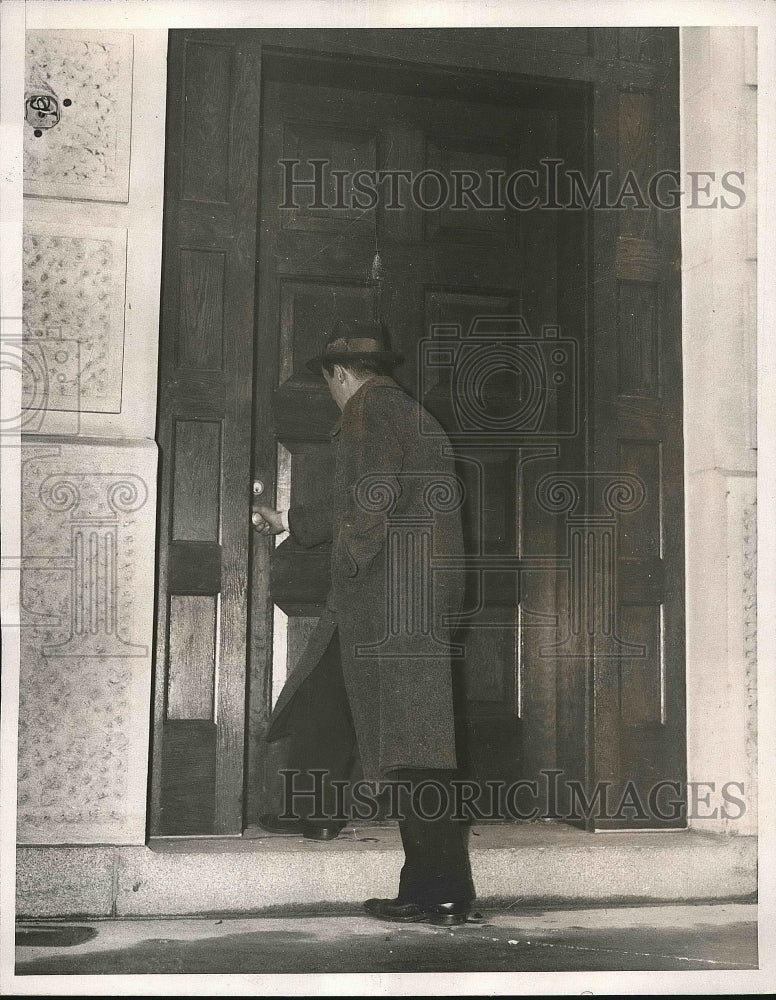 1937 Press Photo back entrance to United Mine Workers Union bldg. in D.C. - Historic Images