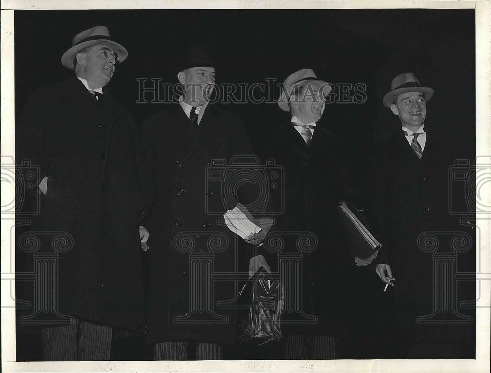 1935 Press Photo Hoosac Mills Corp. lawyers Ed Hale, Ed Toland, John Sullivan-Historic Images