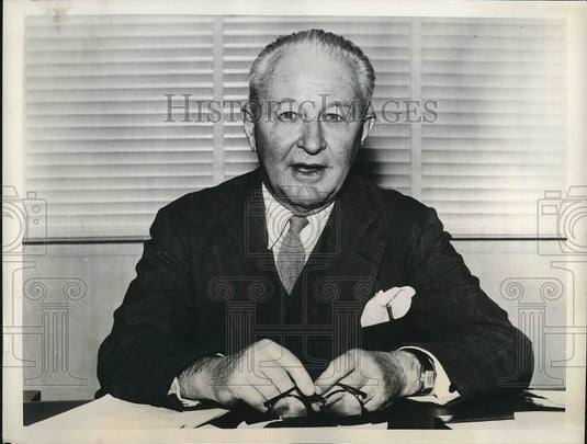 1955 Press Photo John B. Hollister nominated by pres. Eisenhower to head the - Historic Images