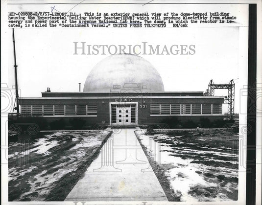 1957 Front View Of EBWR Building W/Argonne National Lab Inside - Historic Images
