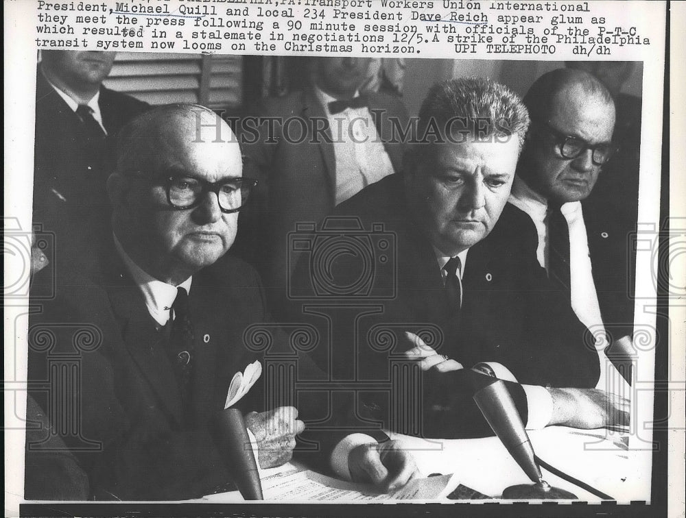 1962 Press Photo President of Transport Workers Union Michael Quill - nea74108 - Historic Images