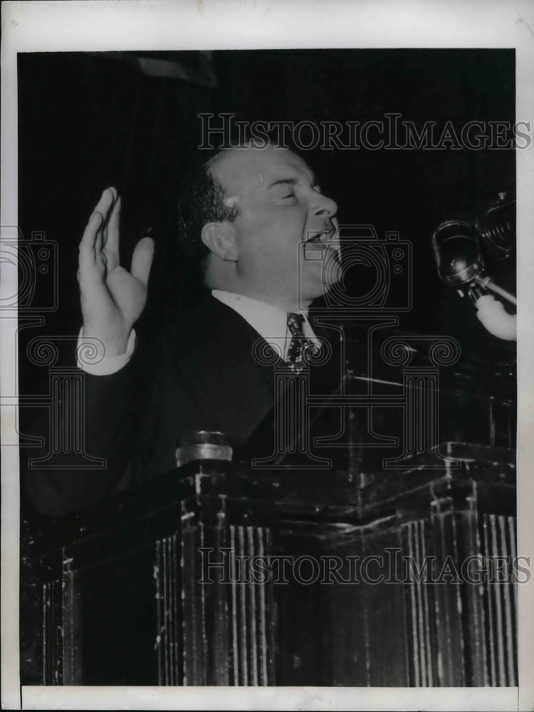 1948 Press Photo Michael J. Quill, International Pres of Transport Workers Union - Historic Images