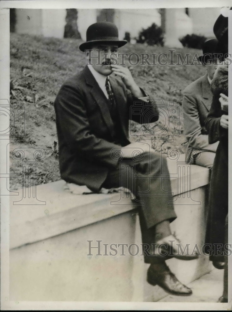 1931 Press Photo Henry G. Pearce, appearing as a witness in the inquest into the - Historic Images