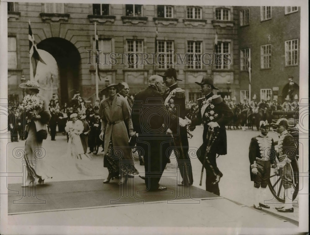 1927 Cariline Mathilde Crown Princess Ingrid Crown Prince Frederick - Historic Images