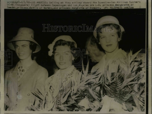 1960 Press Photo Princess Margaretha ,Sweden, Astrid,Norway & Denmarks' Marge-Historic Images