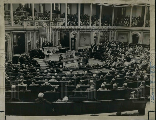 1945 House chamber of the US Congress at State Address  - Historic Images