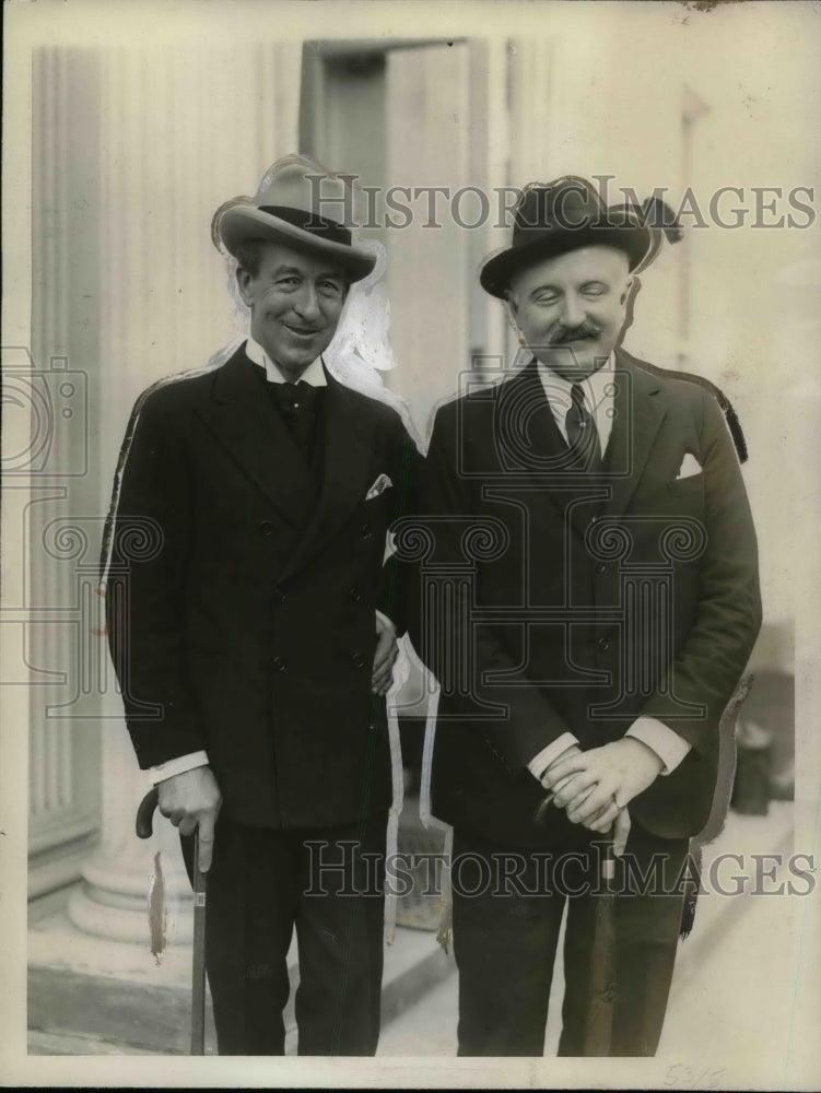 1926 Sir Roderick Jones at White House with Henry Chilton - Historic Images