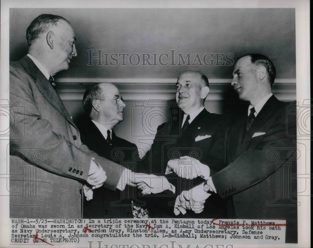 1949 Secretary of Navy Francis Matthews  - Historic Images