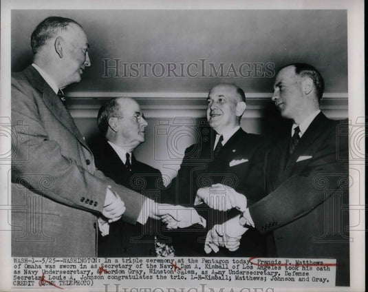 1949 Secretary of Navy Francis Matthews  - Historic Images