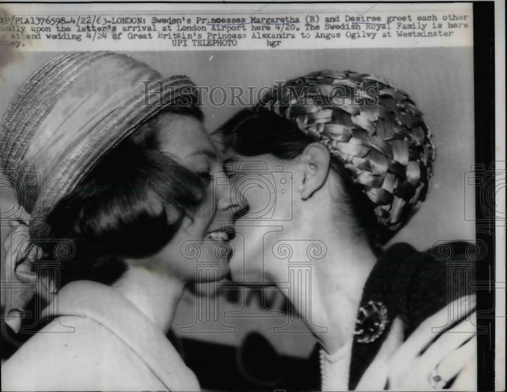 1963 Princess Margaretha and Desiree, Sweden  - Historic Images