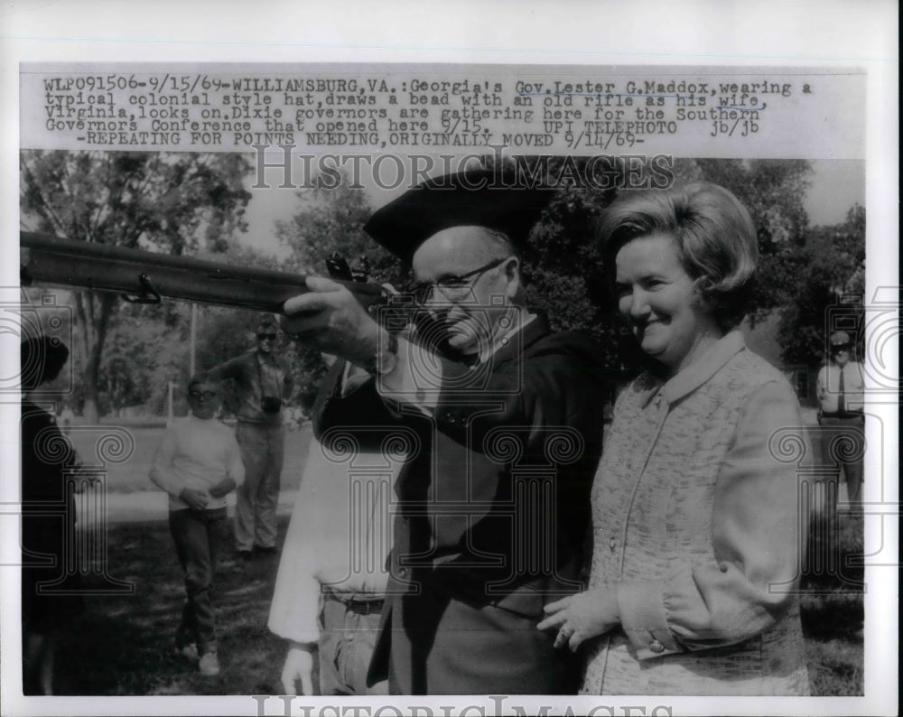 1969 Georgia Governor Lester G. Maddox, Dixie Maddox  - Historic Images
