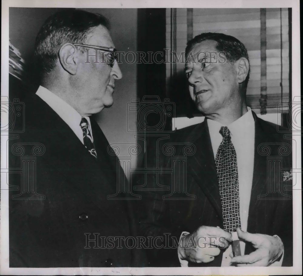 1952 Sen.Burnett Maybank of South Carolina and Adm.Ben Morreell. - Historic Images
