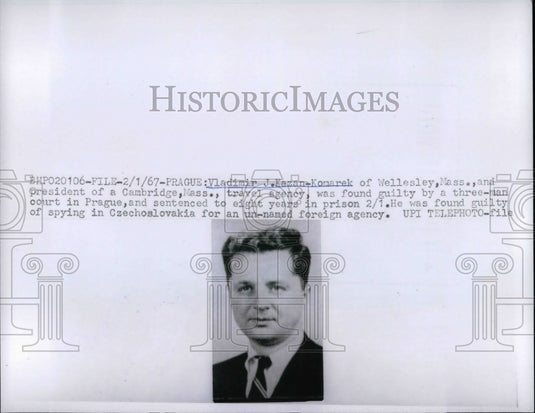 1967 Press Photo Vladimir J. Kazan-Komarek, President of a Travel Agency - Historic Images