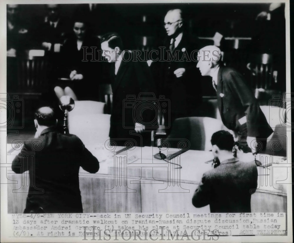 1946 UN Security Council. Soviet Andrei Gromyko - Historic Images