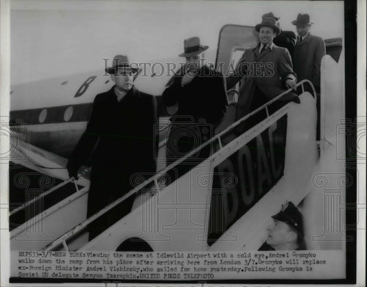 1953 Press Photo Soviets Andrei Gromyko, Andrei Vishinsky - nea75079 - Historic Images