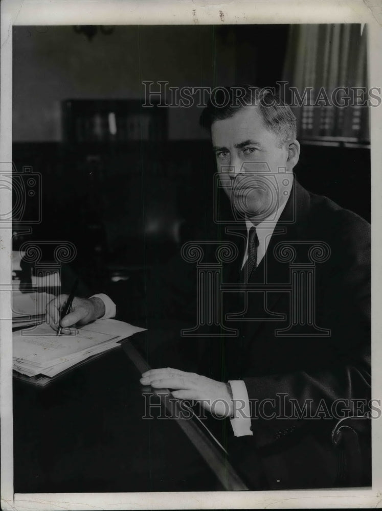 1933 Press Photo Sec of Agriculture Henry Wallace in D.C. - Historic Images