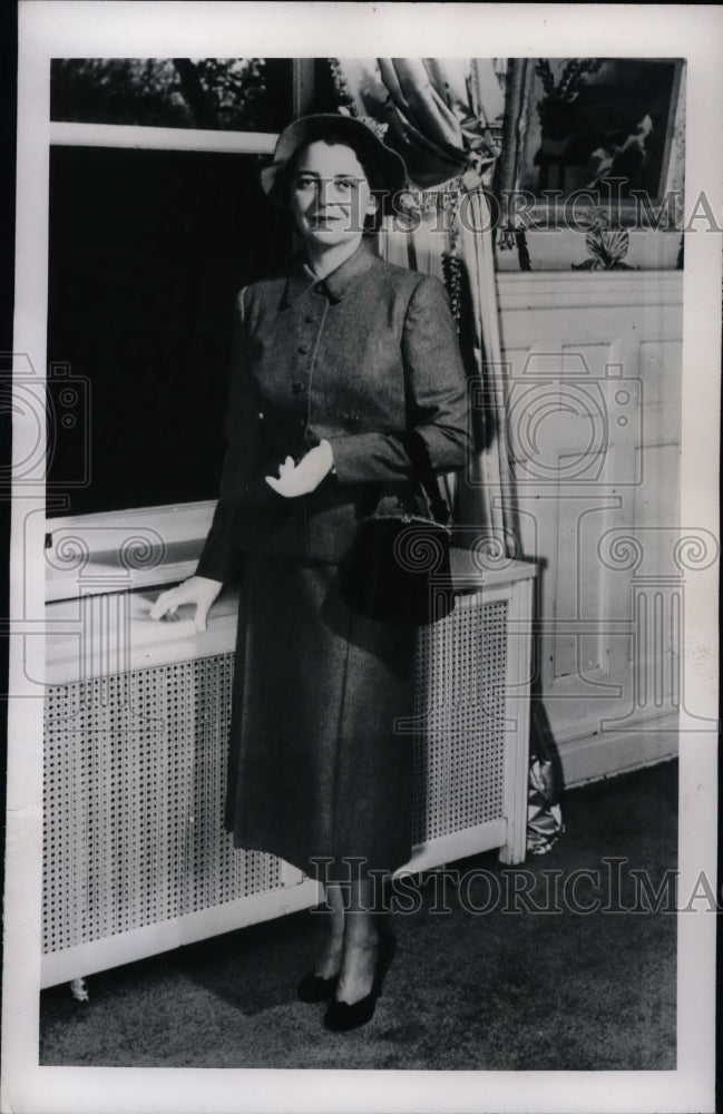 1949 Mrs Carleton Hadley In Suit by Hattie Cranegie  - Historic Images