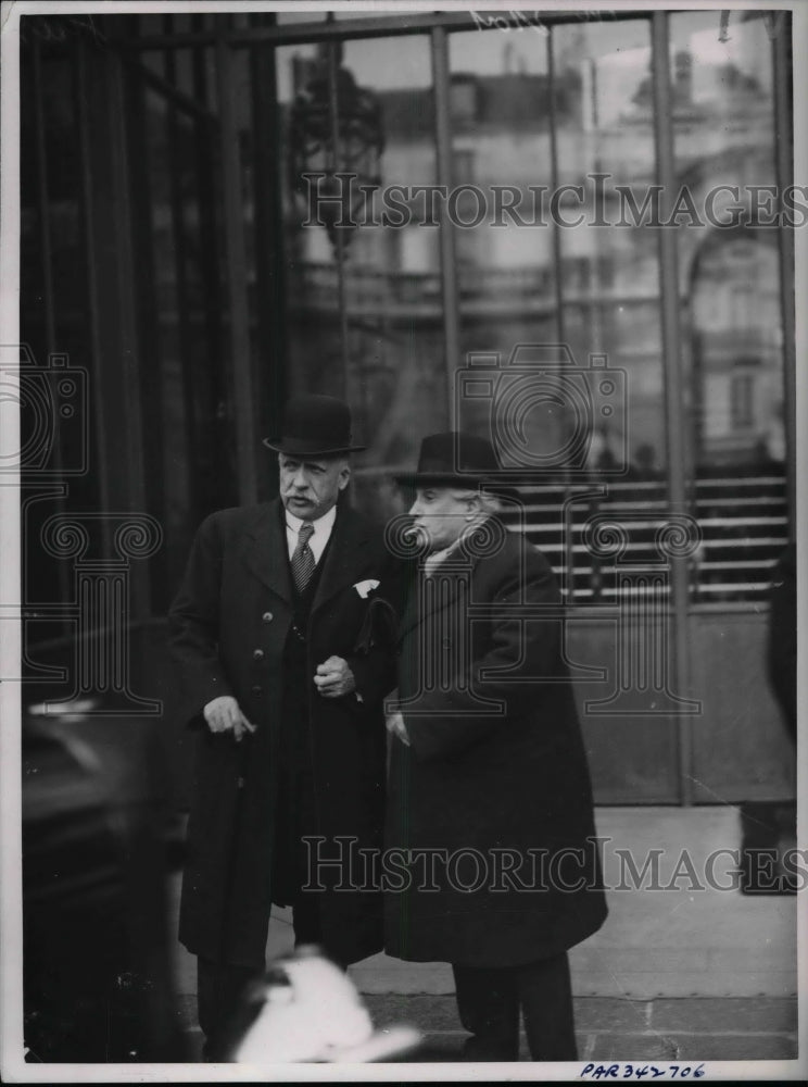 1936 Press Photo Gen Marvirn With J. Paul Boncour - Historic Images