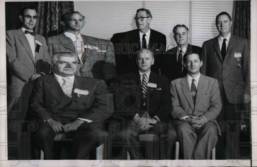 1955 Press Photo Newly Elected officers of Sigma Delta Chi at Annual Convention - Historic Images