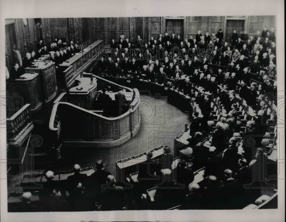 1941 House of Peers Approves Military Budget, Tokyo, Japan - Historic Images