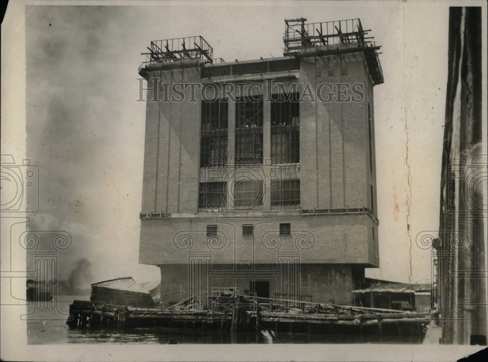 1925 Press Photo Ventilating Tower on Tunnel Under Hudson - nea75351 - Historic Images