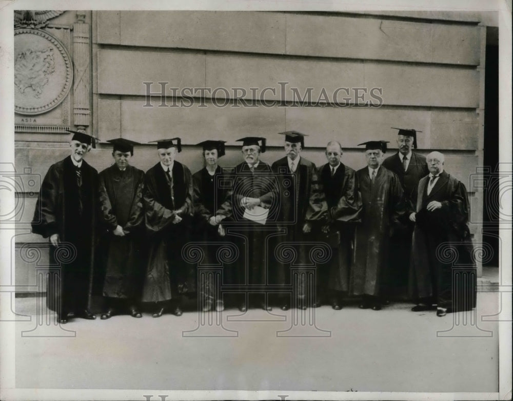 1932 Press Photo Laird, Shapley, Cardozo, Bok Receive Princeton Hon. Degrees - Historic Images