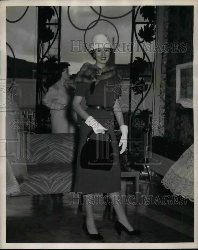 1956 Jane Clayton as a model at Columbus, Ohio dept store - Historic Images