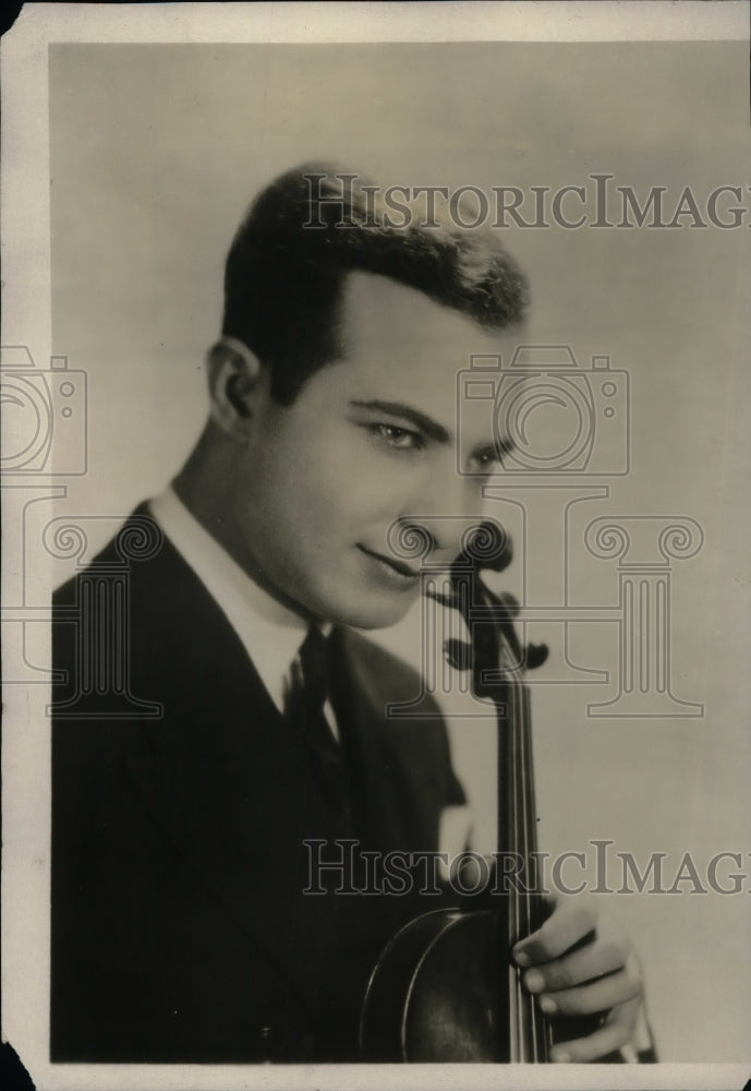 1929 Press Photo Arcadie Birkenholz Violinist National Broadcasting Company - Historic Images