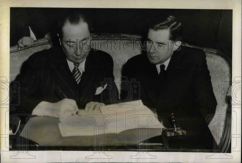 1944 Ambassador Andrei A. Gromyko &amp; Senator Don Marcial Mora - Historic Images