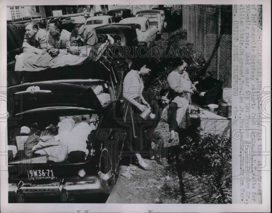 Mrs. Lou Jr.,Mrs. Lou Sr.,Helen Carmon At Indianapolis Speedway - Historic Images