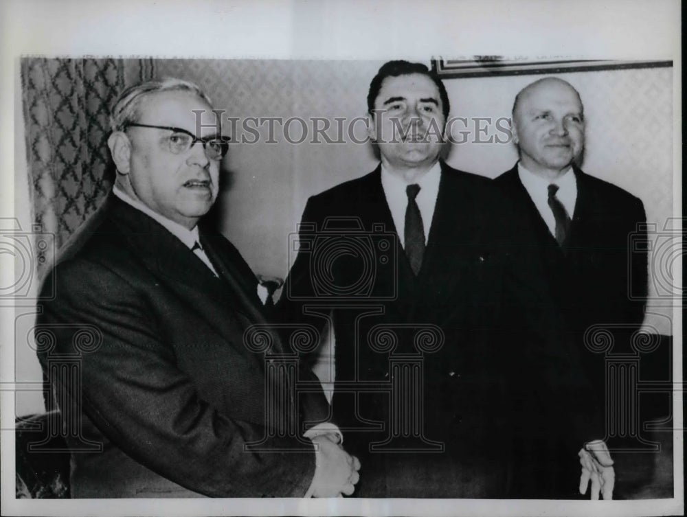 1962 Press Photo East German Foreign Minister Luther Bolz, Andrei Gromyko - Historic Images