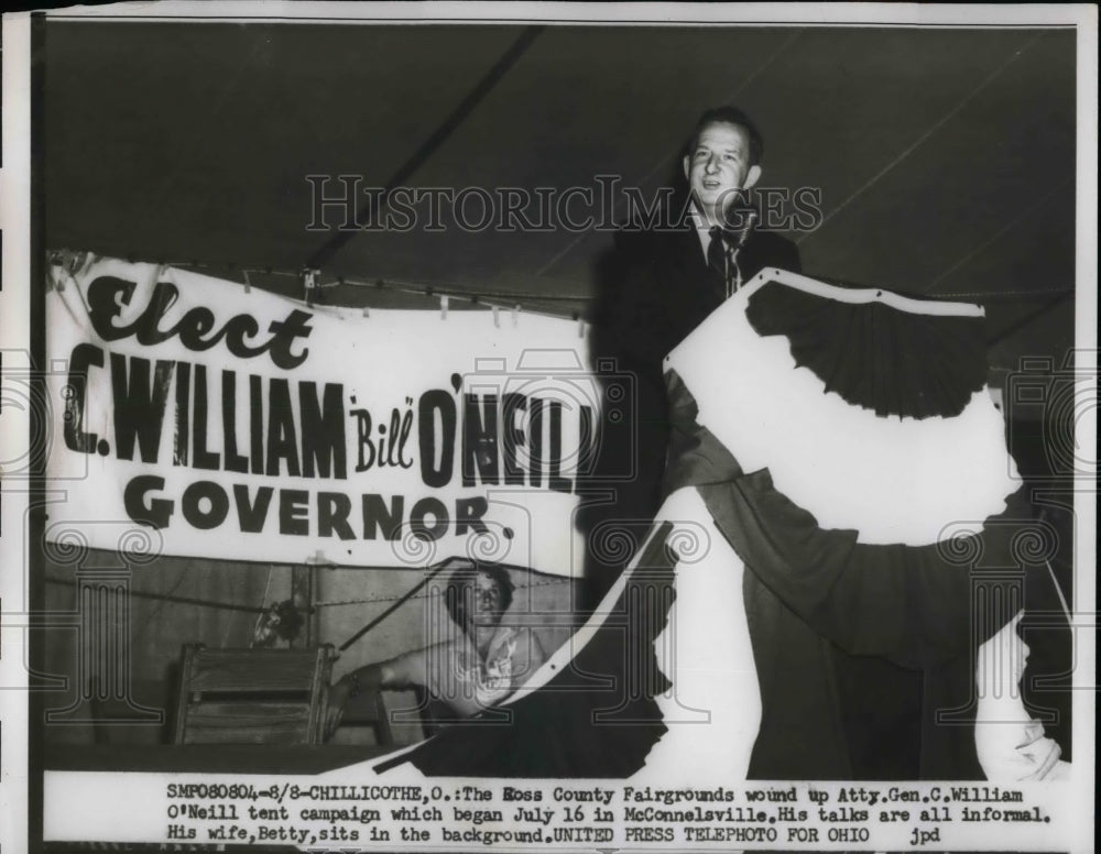 1956 Ross County Fairgrounds Attorney Gen C William O Neill Campaign - Historic Images