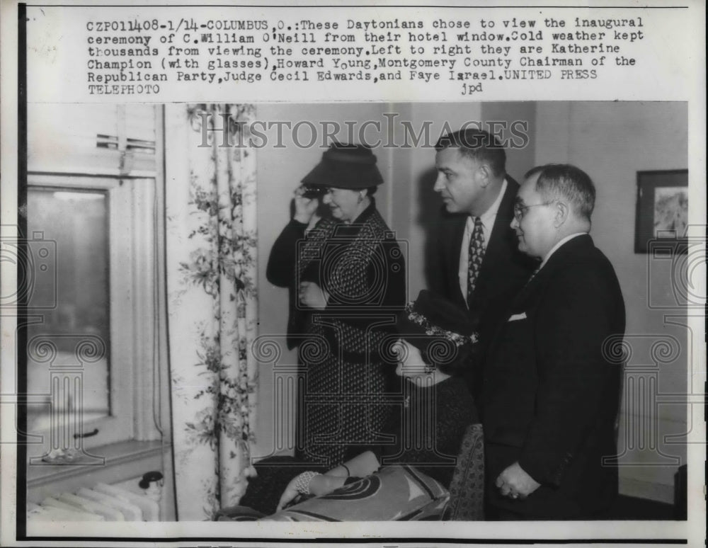 1957 Champion Young Edwards & Israel Watch Inauguration  - Historic Images