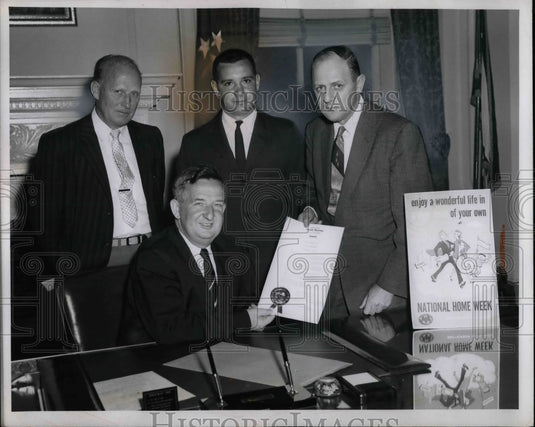 1958 Governor William C O'Neill In Office With Politicians - Historic Images