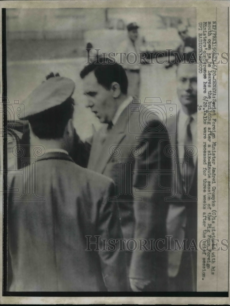 1959 Soviet Foreign Minister Andrei Gromyko Leaving Big Four Meeting - Historic Images
