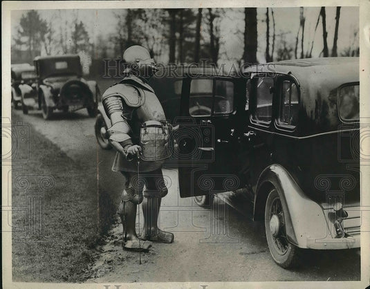 1934 H Maskell Car Park Attendant Tudor House Attraction  - Historic Images