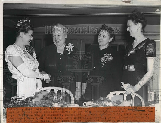 1946 Ohio Congress PA Mrs Basinger Cleveland Charles Bill Lakewood - Historic Images