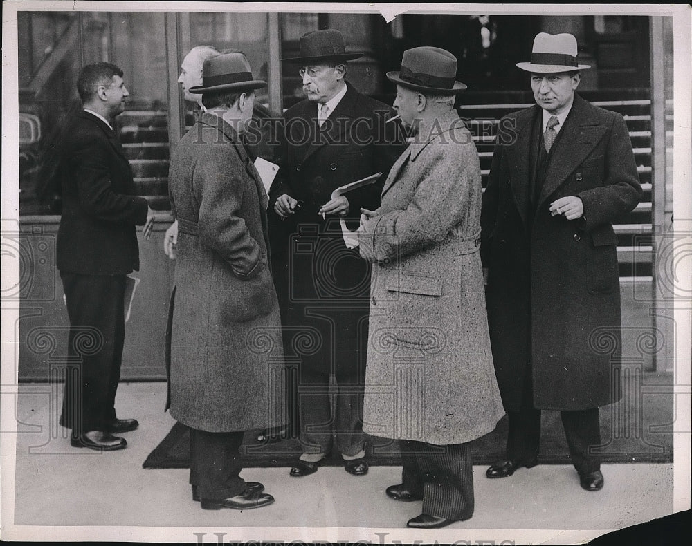 1936 Press Photo French Cabinet Leon Blum Francois Tessan Politicians-Historic Images