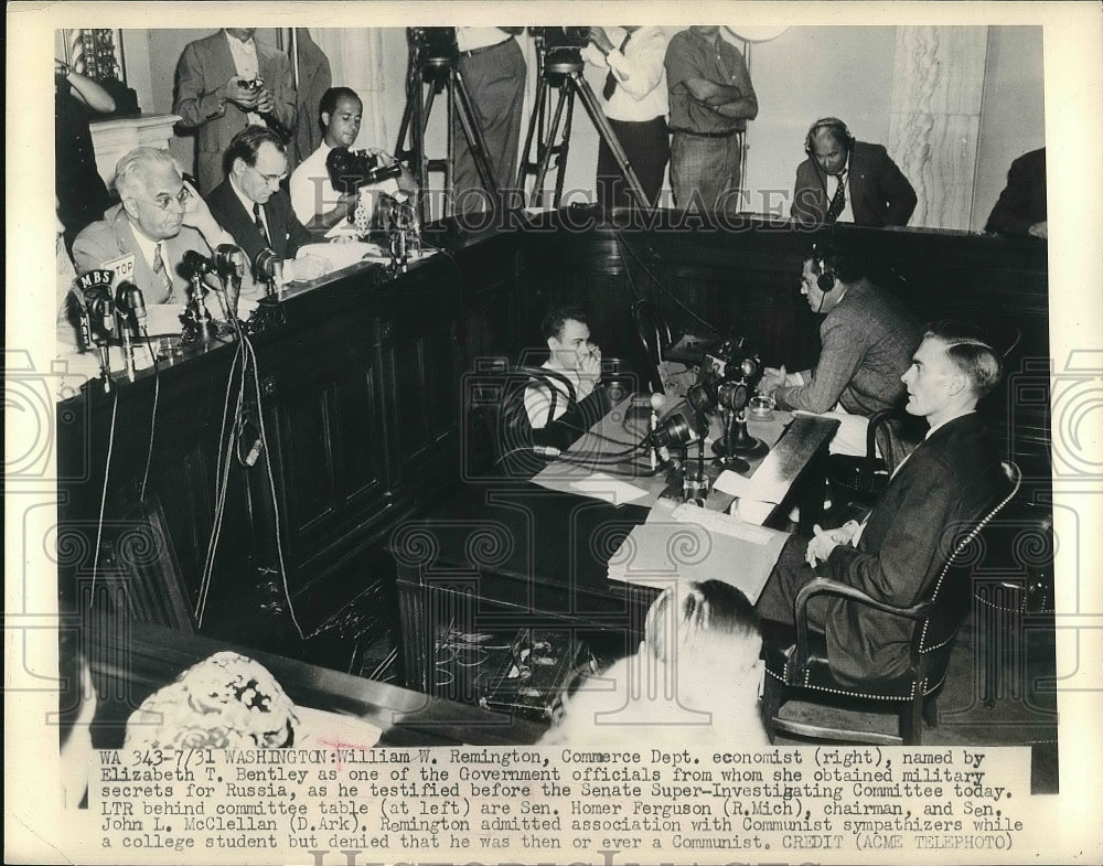 1948 Scene from House UnAmerican Activities Committee Hearing. - Historic Images