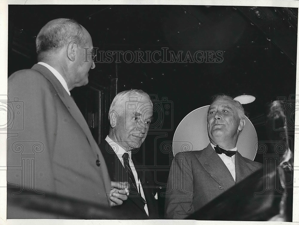 1938 Press Photo President Roosevelt, Sens Cummings &amp; C. Hull - nea76726 - Historic Images