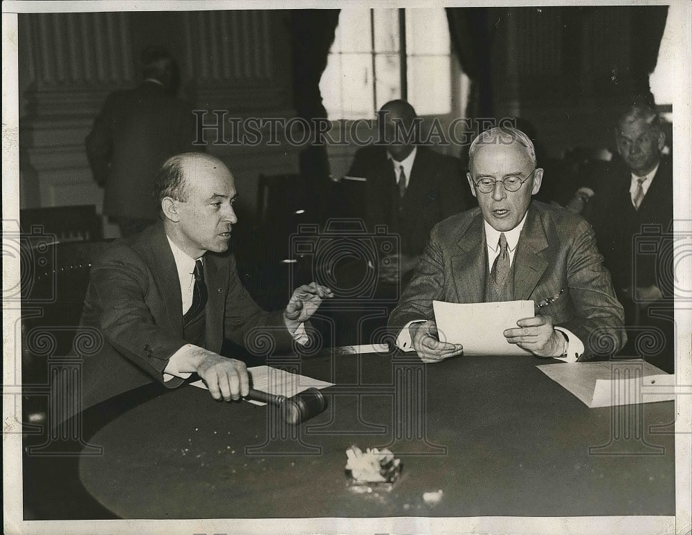 1933 Henry Harriman &amp; congressman Wm P Connery  - Historic Images