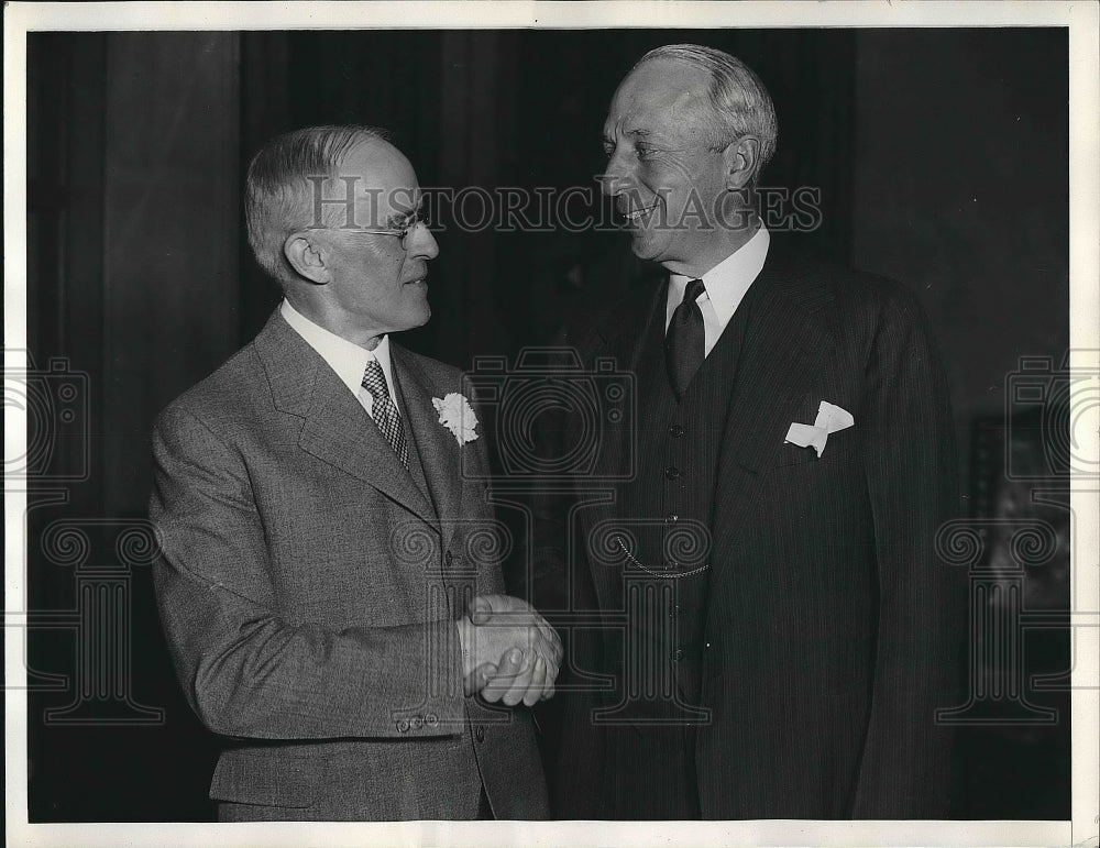 1935 Press Photo US Chamber of Commerce,pres. Henry Harriman &amp; H Gibley-Historic Images