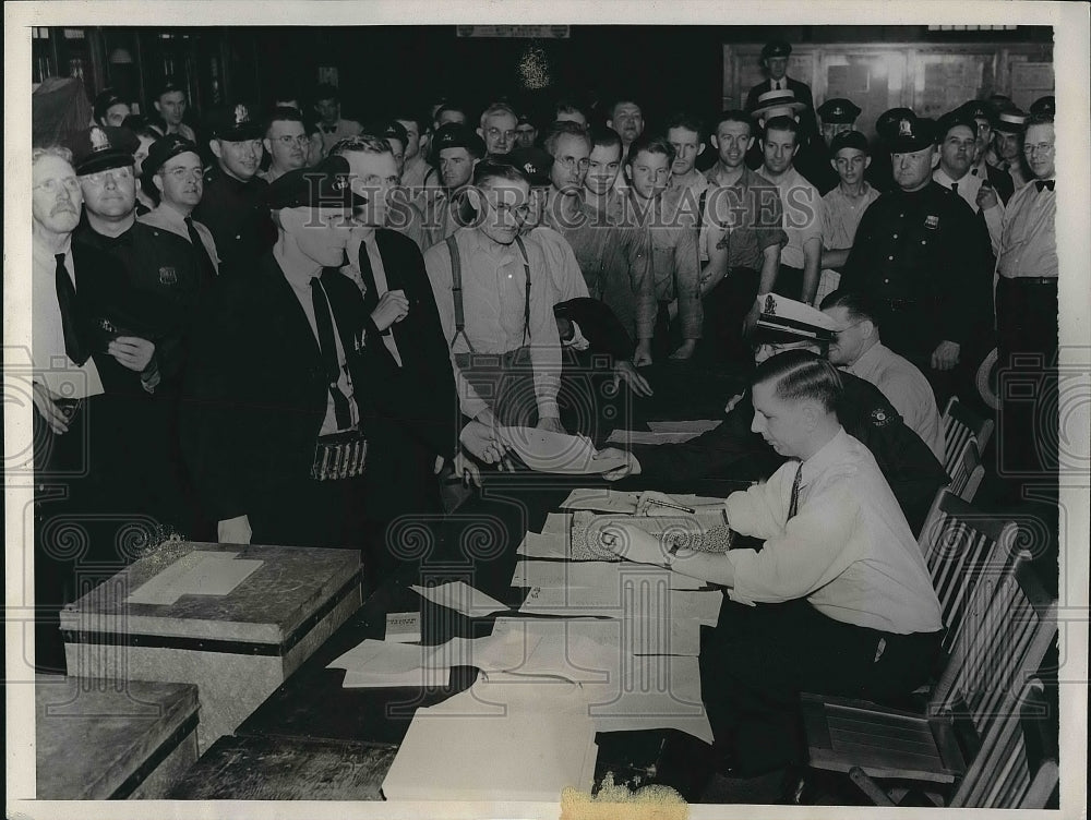 1937 Philaddelphia Rapid transit workers at strike vote  - Historic Images