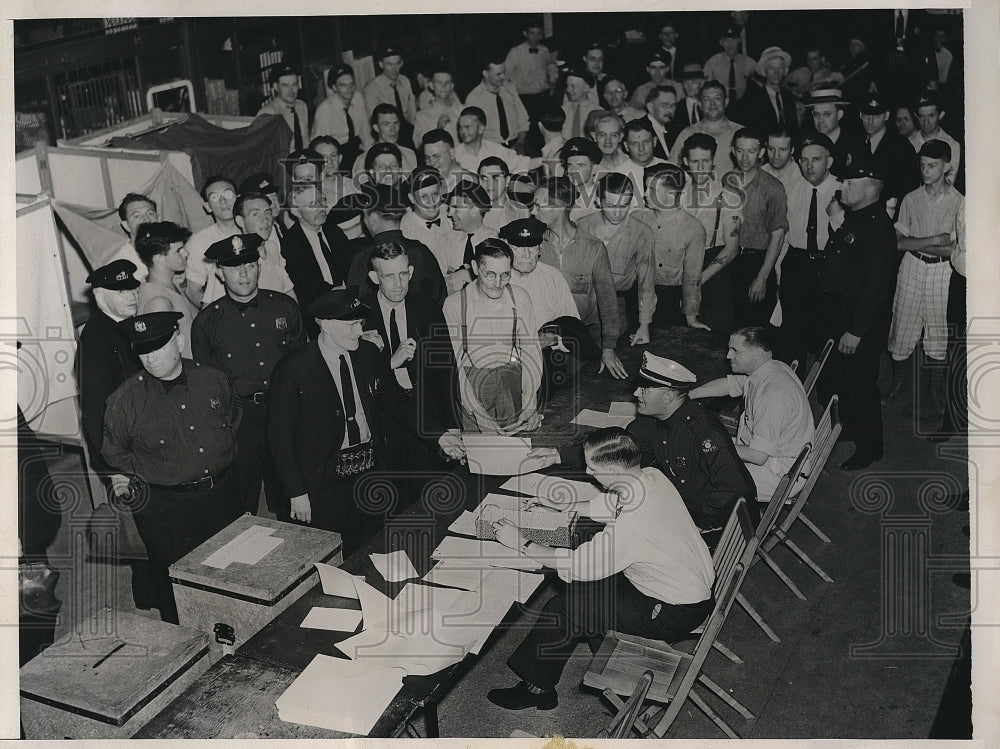 1937 Philaddelphia Rapid transit workers at strike vote  - Historic Images