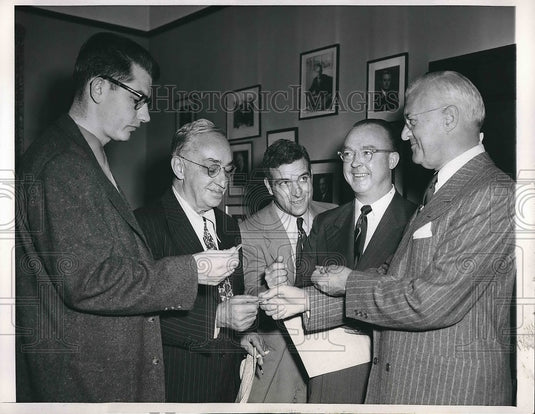 1950 American League Office Charles Dunkley Earl Milligan - Historic Images