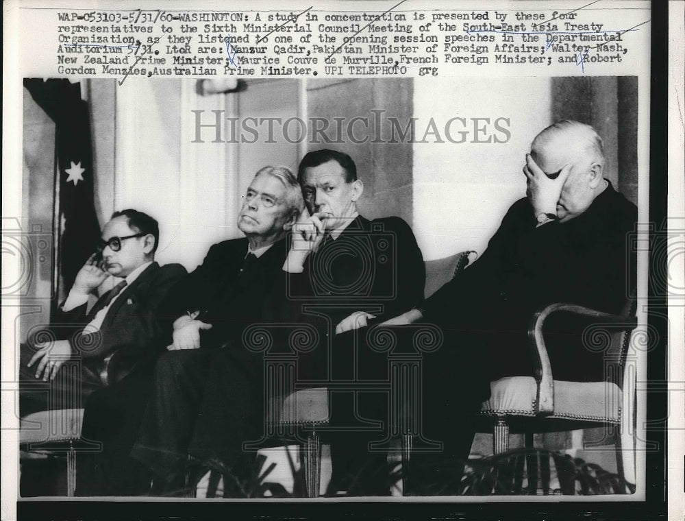 1960 South East Asia Treaty Sixth Ministerial Council Manzur Qadir - Historic Images