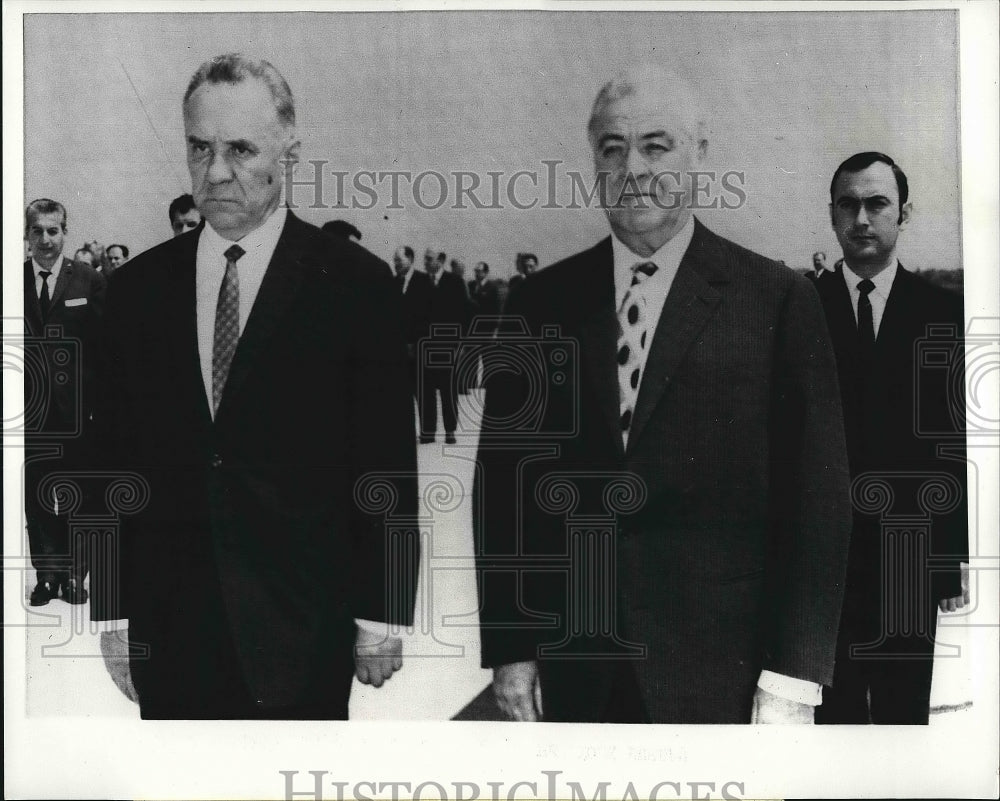 1970 Press Photo Soviet Premier Alexi Kosygin,Romanian Ion G Naufrer - nea76958 - Historic Images